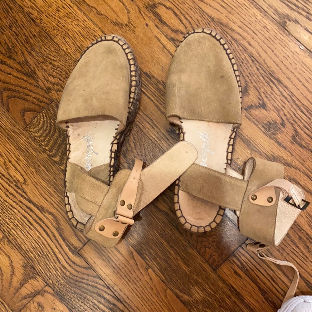 Free People espadrille buckle shoes